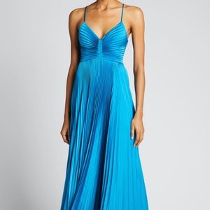 Aries Pleated Gown Blue